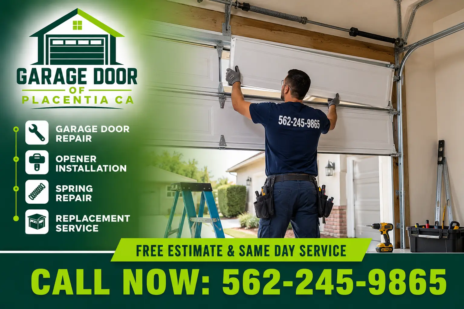 Garage Door of Placentia CA | Same Day Repair Service